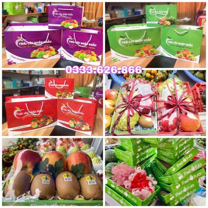 Túi Giấy Đựng Hoa Quả, Đựng Trái Cây Nhập Khẩu, Chất Liệu Nhập Khẩu Loại 1kg, 3kg, 5kg