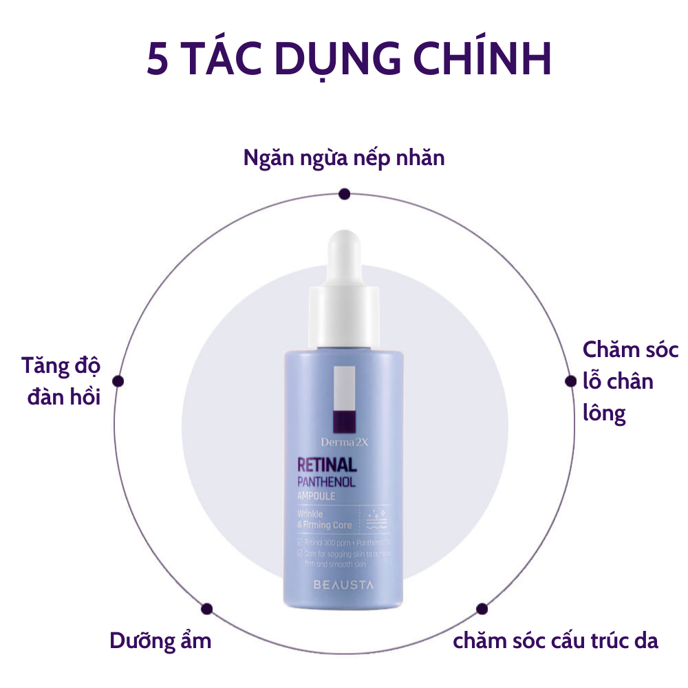 Tinh Chất Beausta Derma 2X Retinal Panthenol Ampoule 50ml
