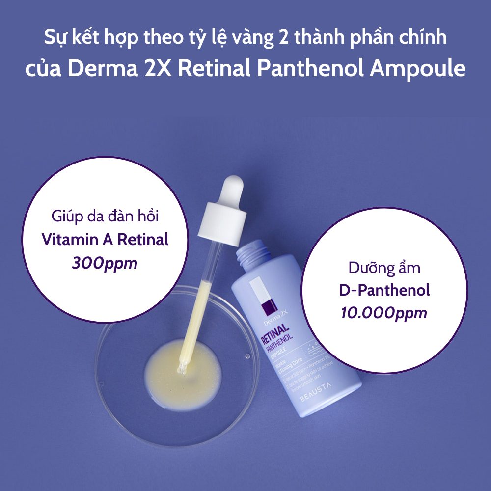 Tinh Chất Beausta Derma 2X Retinal Panthenol Ampoule 50ml