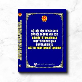 Sách - bộ luật hình sự 2015 bộ luật tố tụng hình sự - luật tổ chức cơ quan điều tra hình sự - luật t