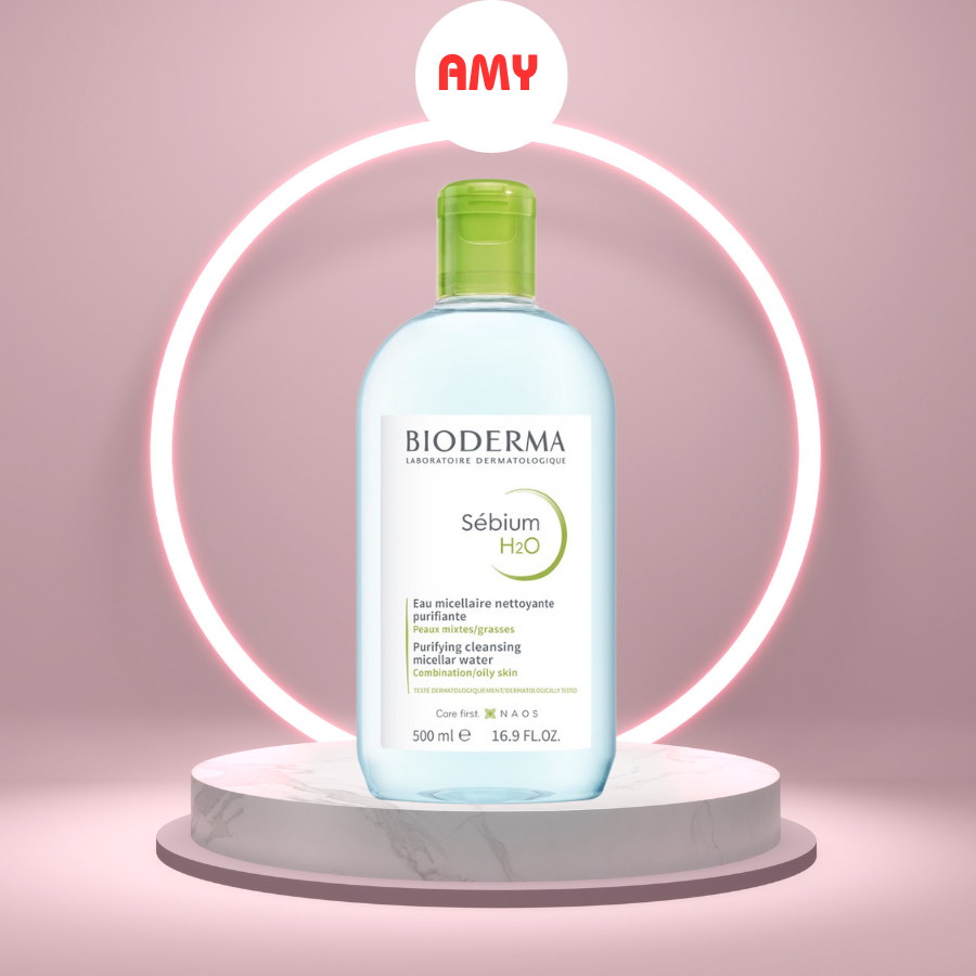 [COSBIO2 giảm 10% max 50k] Dung dịch làm sạch và tẩy trang công nghệ Micellar Bioderma Sebium H2O - 500ml