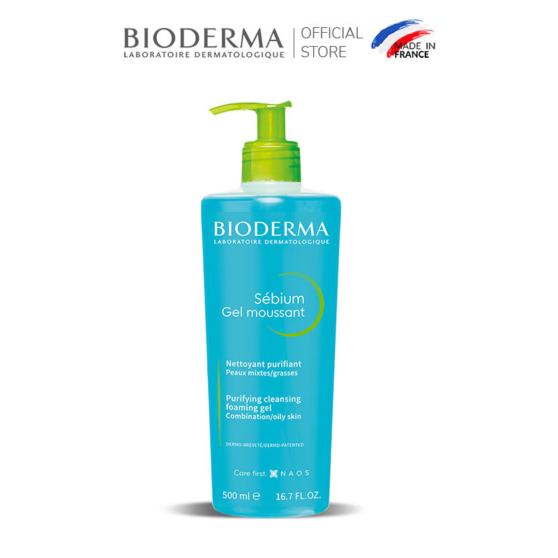Gel rửa mặt tạo bọt, không chứa xà phòng Bioderma Sebium Gel Moussant - 200ml