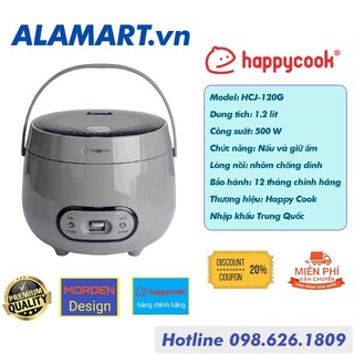 Nồi cơm điện 1,2 lít happycook hcj-120g dùng 2- 4 người