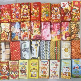 Sỉ combo 500 bao lì xì  Giáp Thìn 2024 đỏ
