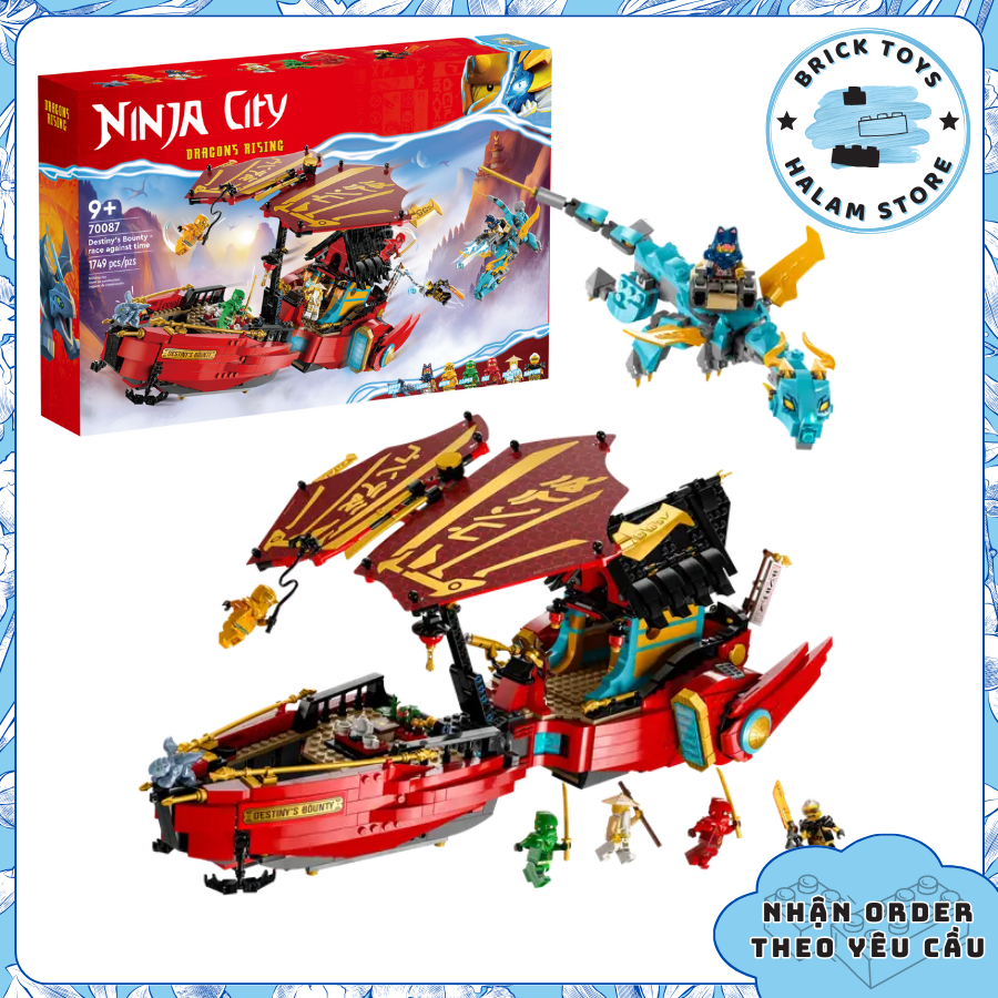 Đồ chơi lắp ráp Ninjago Dragons Rising 70087 71797 - Mô hình Ninja City Destiny Bounty