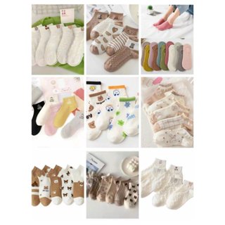 Tất Nữ Cổ Ngắn Phong Cách Họa Tiết Dễ Thương Vớ Nữ Chất Liệu Cotton Mềm Thoáng Khí Thấm Hút Mồ Hôi (SHOP GIAO NGẪU NHIÊN