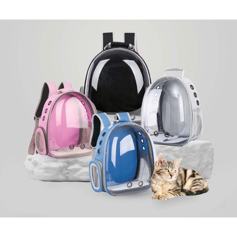 Balo phi hành gia nhựa trong suốt nhiều màu cho mèo và chó