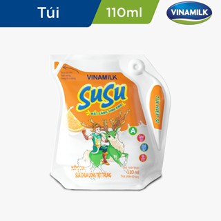 [HSD T6-2025] COMBO 5 Túi Sữa Chua Uống Vinamilk Susu Hương Cam 110ml.