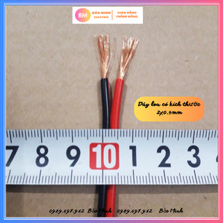 Dây loa loại đỏ đen 2 sợi 0.5mm dùng để nối loa cỡ nhỏ | Dây dẫn điện, dẫn tín hiệu màu đỏ đen