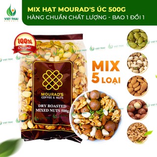 [CAO CẤP] Hạt Mix Hỗn Hợp Mourad's Úc 500g Gồm 5 Loại Chất Lượng (Hạnh nhân, macca, óc chó, hạt dẻ cười, bí xanh)