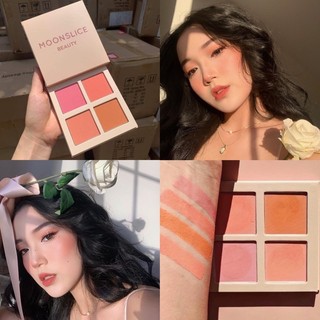 Bảng má hồng MoonSlice chuẩn màu tone cam hồng siêu xinh dành cho makeup