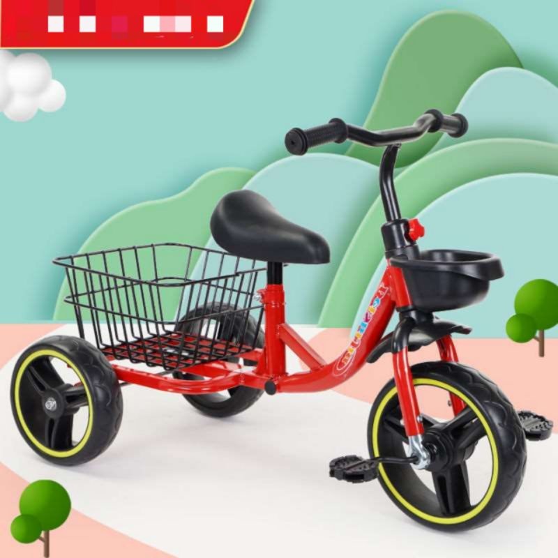 Xe đạp cho bé , xe đạp 3 bánh kèm giỏ đồ lớn phía sau cho bé kiểu mới