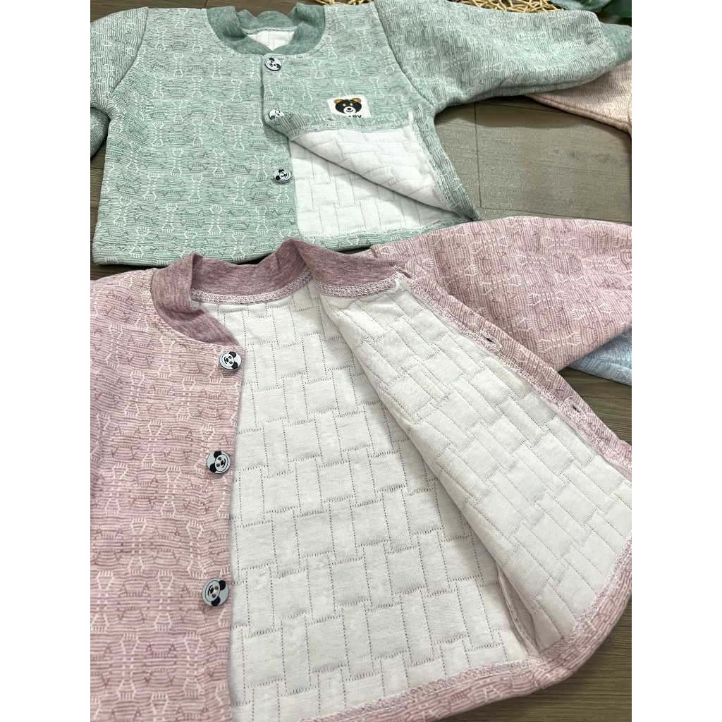 Áo khoác xốp trần bông hàng Quảng Châu cao cấp cho bé sơ sinh từ 3 đến 9kg