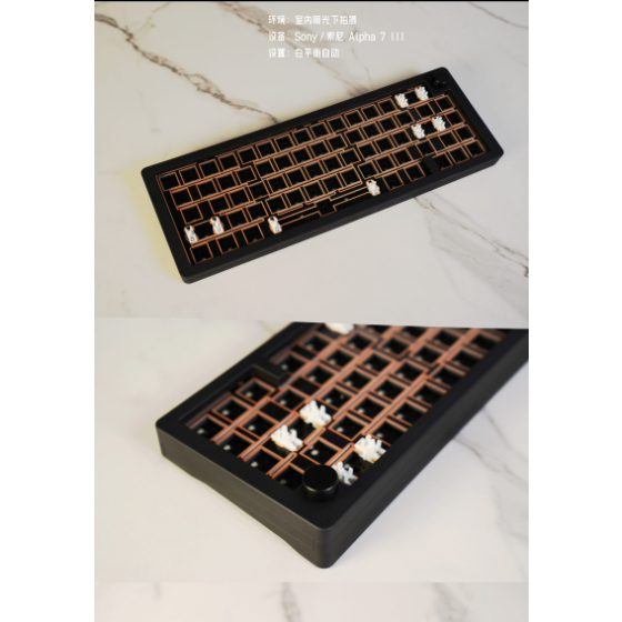 KIT Custom Bàn phím cơ Sugar65 - CNC, mạch xuôi, RGB - 1 mode