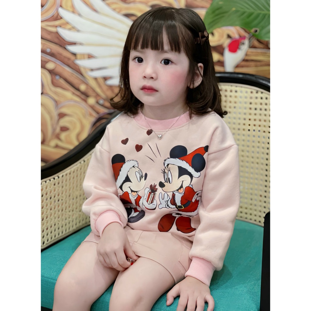SET 3 ÁO NỈ MICKEY NOEL CHO BÉ