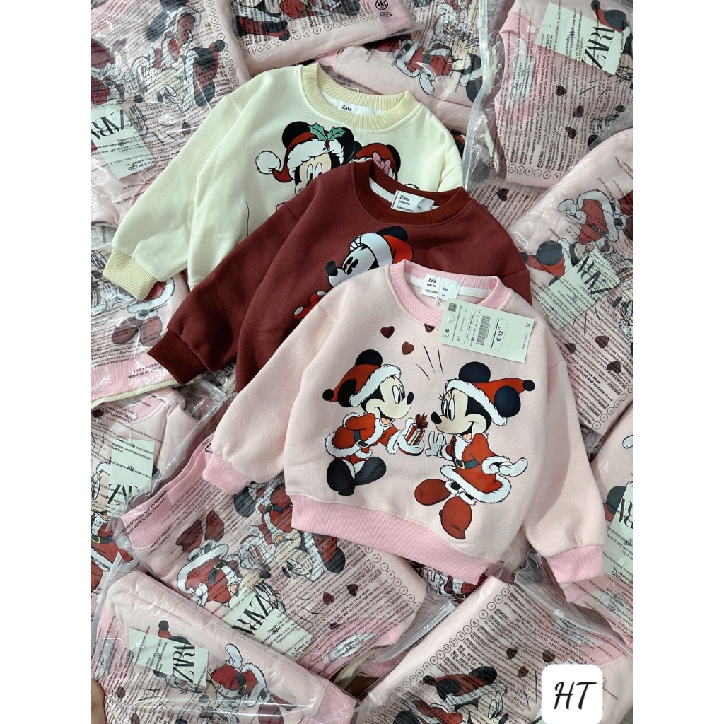 SET 3 ÁO NỈ MICKEY NOEL CHO BÉ