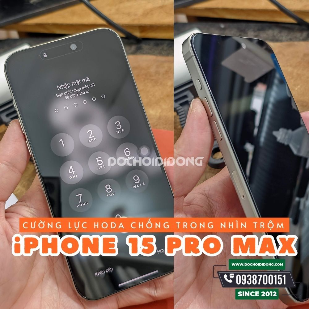 Miếng dán cường lực chống nhìn trộm Hoda cho iPhone 13 - 13 Pro - 13 Pro Max - 14 - 14 Plus - 14 Pro - 14 Pro Max