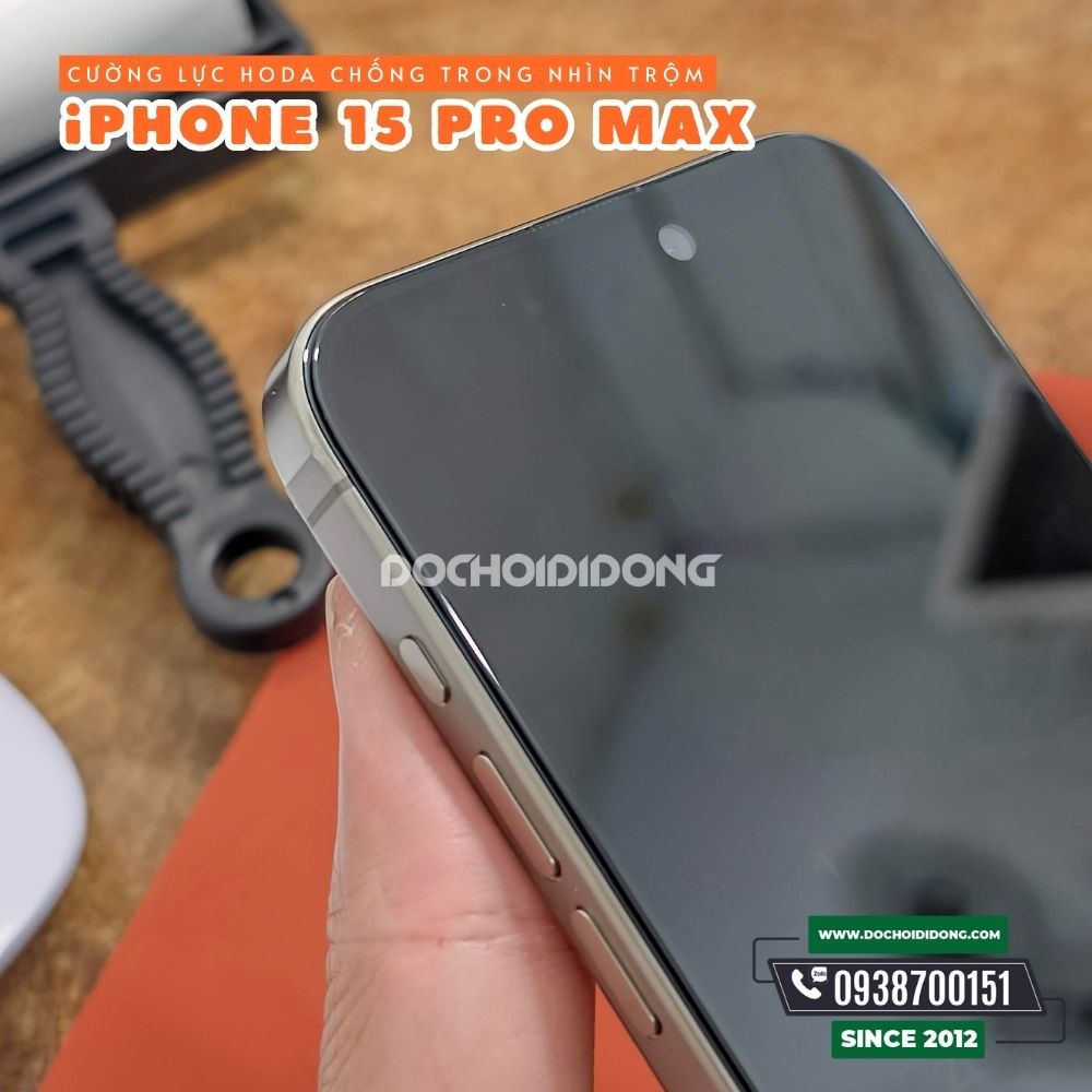 Miếng dán cường lực chống nhìn trộm Hoda cho iPhone 13 - 13 Pro - 13 Pro Max - 14 - 14 Plus - 14 Pro - 14 Pro Max