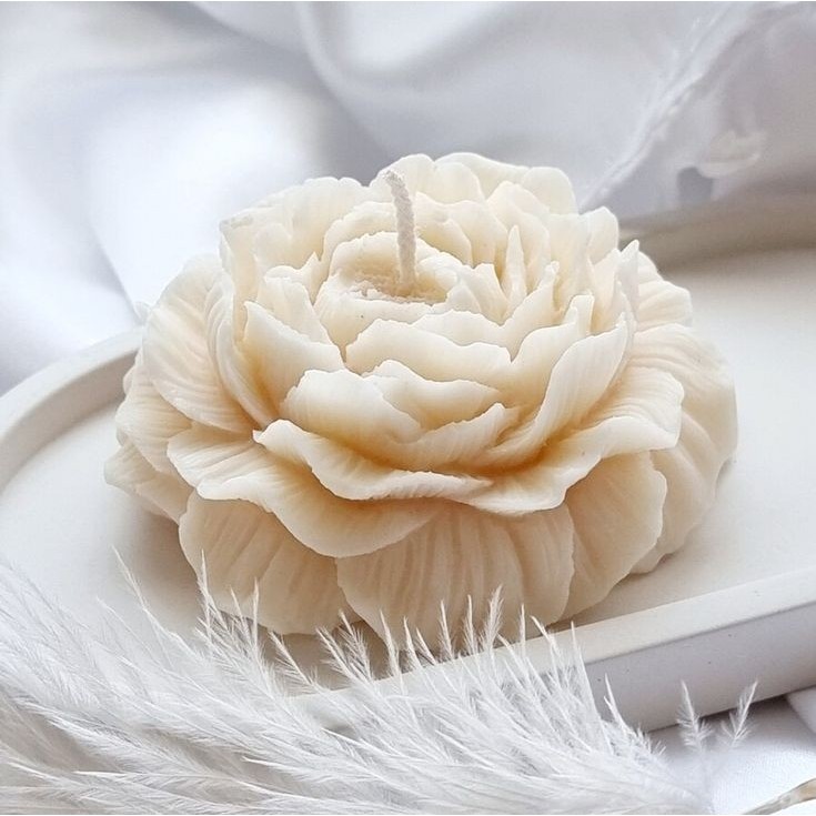 Nến thơm, nến decor hình hoa mẫu đơn nhiều màu sắc dùng trang trí décor viết blog, quà tặng