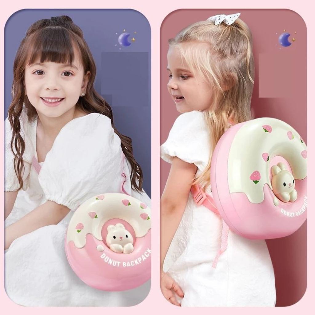 Bộ đồ chơi DIY ngôi nhà búp bê Thỏ hình chiếc bánh Donut dễ thương đáng yêu cho bé gái