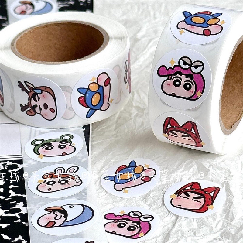 500 hình dán/ miếng dán/ Sticker Shin cậu bé bút chì trang trí, dán chống va đập laptop, điện thoại