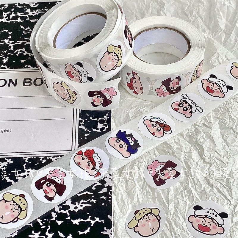 500 hình dán/ miếng dán/ Sticker Shin cậu bé bút chì trang trí, dán chống va đập laptop, điện thoại