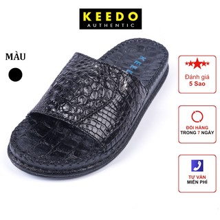 Dép da cá sấu nam xịn keedo kdcs4