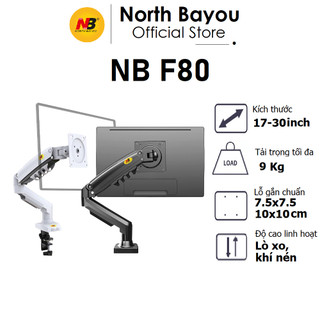 Giá treo đỡ North Bayou NB - F80 / P80(new) màn hình 17inch - 30inch - Xoay 360 độ