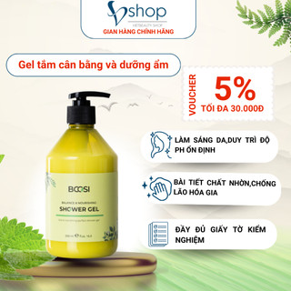 Gel Tắm Cân Bằng Và Dưỡng Ẩm Cho Da Làm Sạch Dịu Nhẹ Cân Bằng Độ PH Trắng Da  Bcosi Balance & Nourishing Shower