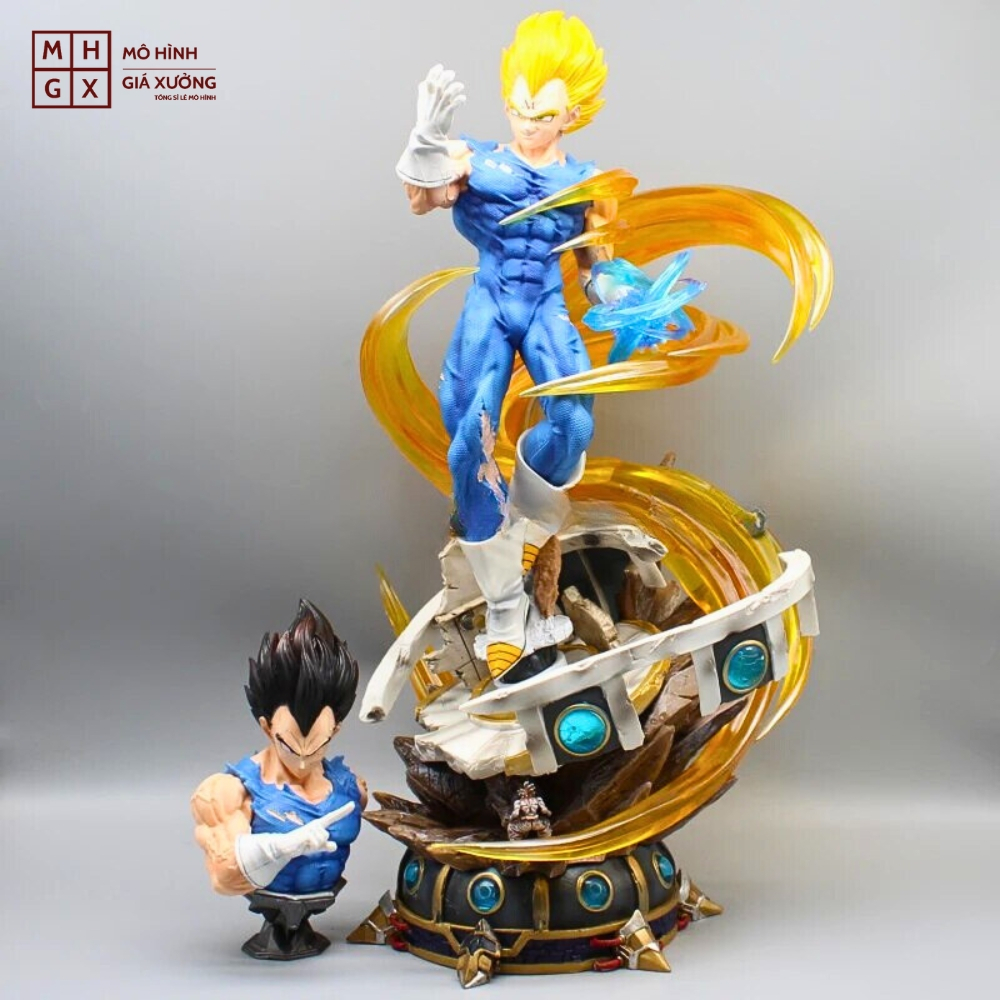 Mô hình DragonBall Vegeta Majin dáng đứng siêu ngầu - Cao 44cm - nặng 3kg + 1 bán thân - Dragon Ball - Có Hộp carton