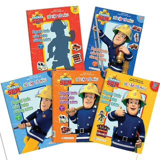 Sách - Bé tập tô màu - Fireman Sam - Người lính cứu hỏa dũng cảm