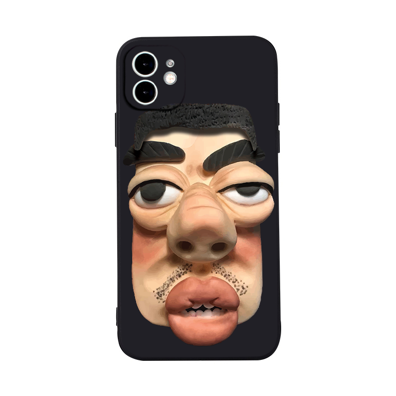 Ốp Điện Thoại TPU cặp đôi mặt ngộ nghĩnh Cho Iphone 14 13 12 11 Pro Promax 6 6S 7 8 Plus X XR XSMax q8092