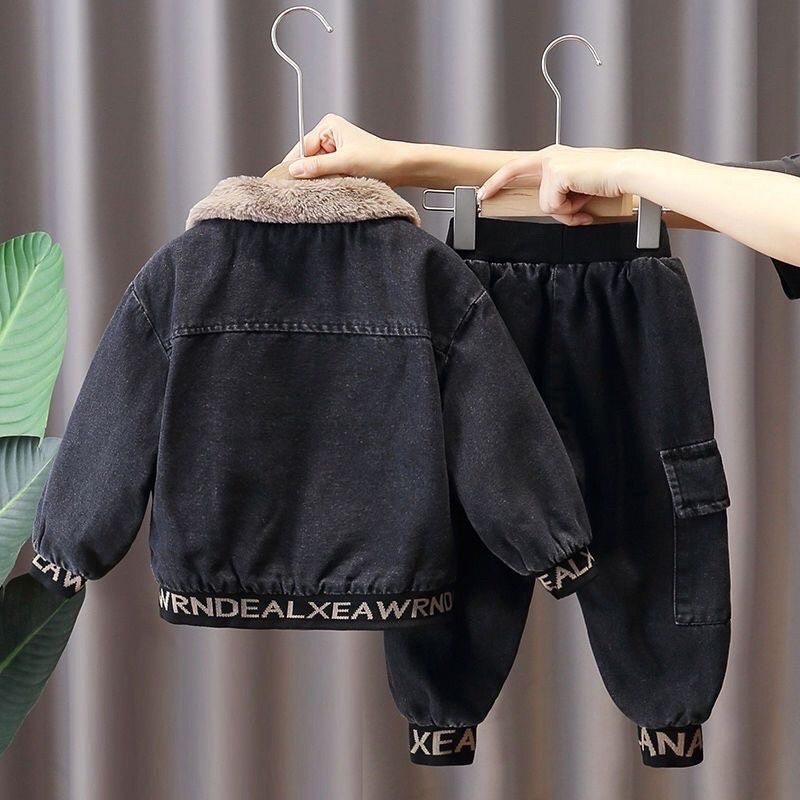 ️Bộ jean lót lông quần túi hộp cho bé - Có buôn sỉ-SP 5724