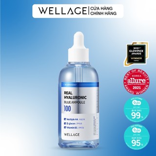 Tinh Chất Cấp Nước Phục Hồi Da Wellage Rea Hyaluronic Blue Ampoule 75ml