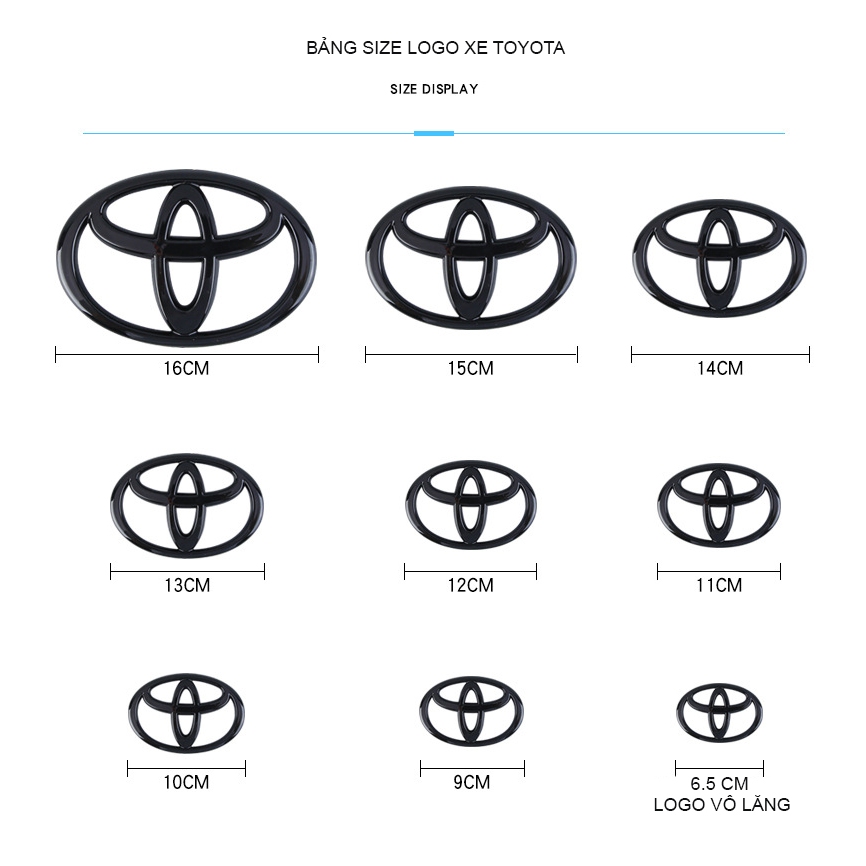 LOGO XE Ô TÔ TOYOTA : FORTUNER. VIOS. CAMRY. INNOVA. COROLLA. YARIS. HILUX............NHIỀU KÍCH THƯỚC