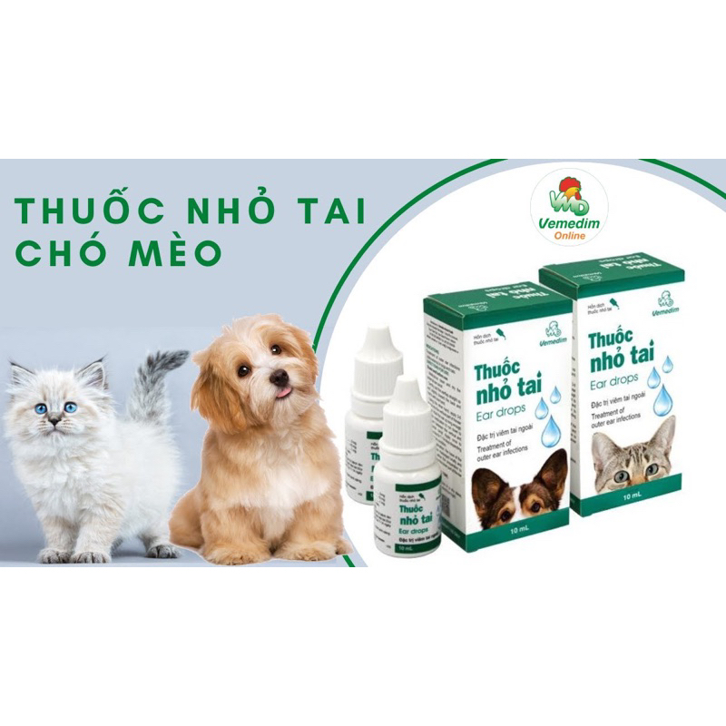 Thuốc nhỏ mắt/ nhỏ tai Eye Drops/ Ear Drops cho chó mèo