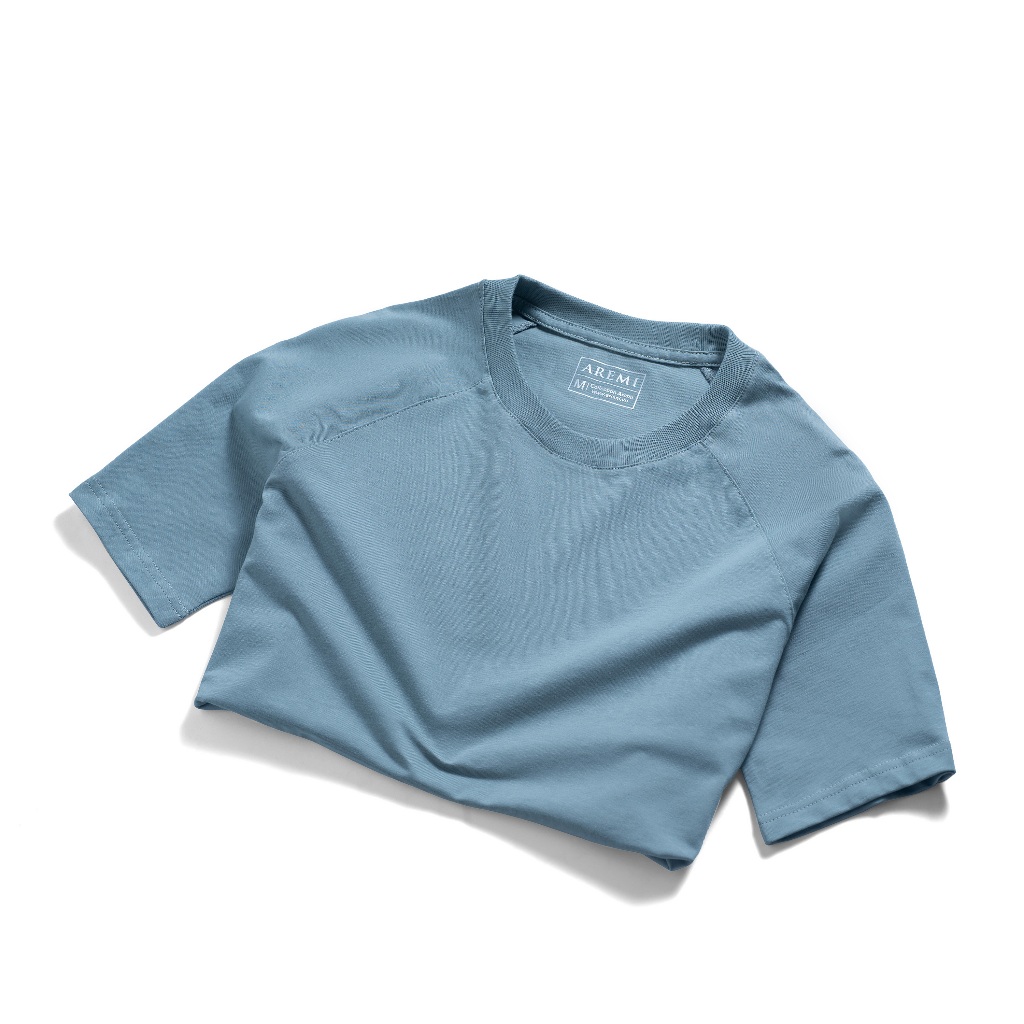 Áo thun nam tay raglan AREMI t-shirt trơn cổ tròn chất liệu cotton dày dặn thấm hút tốt phong cách sang trọng