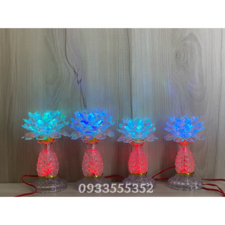 Cặp đèn thờ hoa sen đổi màu- đèn led trái thơm