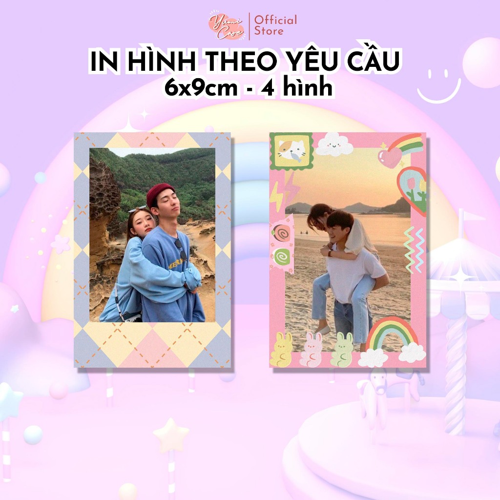 In ảnh theo yêu cầu 6x9cm combo 4 hình Yumi Case