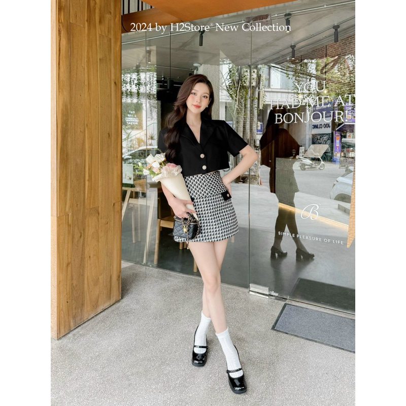 SÉT ÁO VEST + CHÂN VÁY CARO - C05278