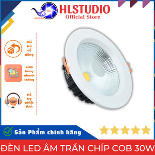 Đèn Led Âm Trần Chíp COB 30W HL Lighting - Đèn Downlight Cao Cấp - Ánh Sáng Trắng Vàng Trung Tính