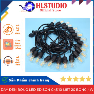 Dây đèn bóng led edison g45 10 mét 20 bóng 4w đèn trang trí hl studio
