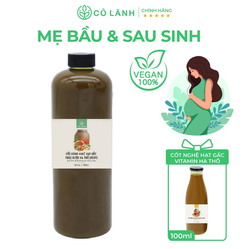 Nước cốt gừng nghệ hạt gấc hạ thổ Cỏ Lành 1000ML