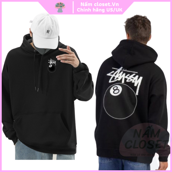 Áo Hoodie Stussy Nỉ Bông Cotton Cao Cấp Siêu Dày Mũ Zip Bassic Form Rộng Unisex Nam Nữ - SX NấmCloset 004