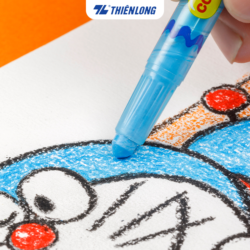 Bút sáp vặn Thiên Long Colokit Doraemon TCR-C05/DO - 18 màu- Không độc hại- Bút sáp siêu đẹp