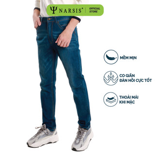 Quần Jean Bò Baggy Nam Narsis G7011, Ống Suông Rộng, Hàng Thiết Kế Chính Hãng, Phong Cách Hiện Đại