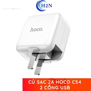 ⚡mẫu mới⚡củ sạc nhanh fast charging - cốc 2 cổng usb 2a hoco c54 cho mọi thiết bị -bh 12 tháng chính hãng