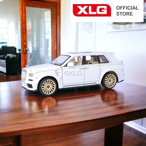 Mô hình xe ô tô Rolls Royce Cullinan SUV 1:24 bằng hợp kim cao cấp có đèn âm thanh