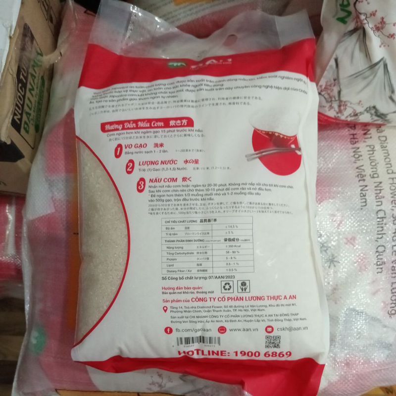 10kg gạo nhật Aan hạt tròn làm cơm sushi ,kimbap