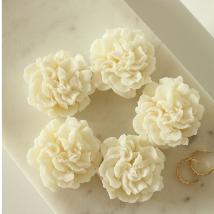 Nến hoa cẩm chướng dùng làm quà tặng, các dịp lễ tình nhân, cặp đơi, sinh nhật, chill, đốt, trang trí nhà cửa